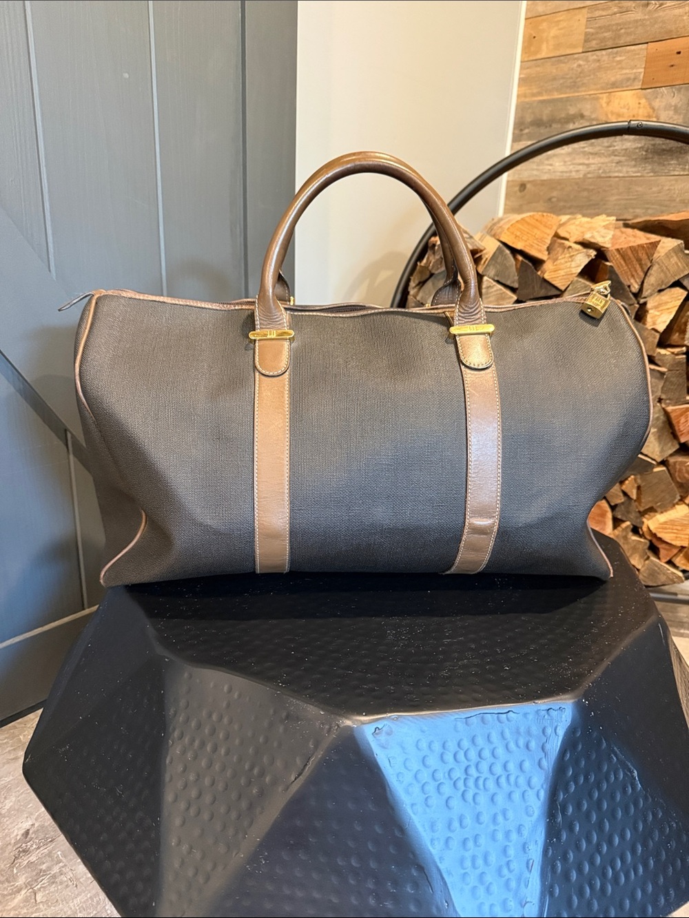 Dunhill Leather Duffel Bag